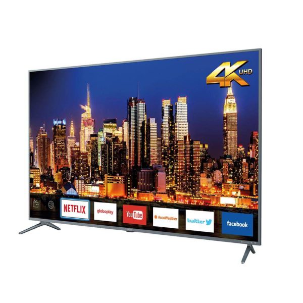 Smart TV LED 58" Philco Ultra HD 4k com Conversor Digital 4 HDMI 2 USB Wi-Fi com Netflix - Space Gray
