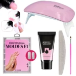 Kit Alongamento De Unha Gel Mini Cabine +Polygel +LIXA + Unhas Tips/MOLDF1/poligel